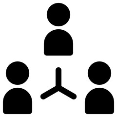 organizational structure icon, simple vector design