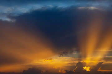 Beautiful sky with cloud before sunset