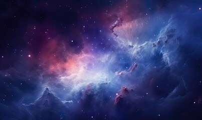 Obraz na płótnie Canvas Cosmic Symphony: A Celestial Ballet of Stars and Galaxies
