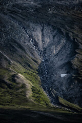 Waterfall in the mountains in Norway.
