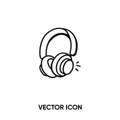 Earphone vector icon. Modern, simple flat vector illustration for website or mobile app. Headphone symbol, logo illustration. Pixel perfect vector graphics