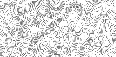 Topo contour map on white background, Universe topography map on white background. Topo contour map contour mapping of maps. Ocean topographic line map with curvy wave isolines vector.