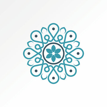 Logo design graphic concept creative premium abstract vector stock sign anatolian culture wool carpet motif design Related interior oriental beautiful