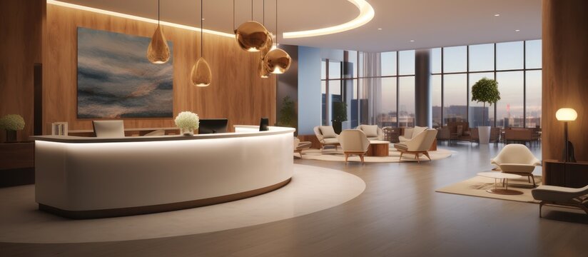 interior of hotel reception room