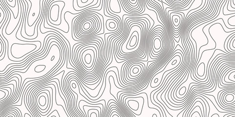 Topo contour map on white background, Universe topography map on white background. Topo contour map contour mapping of maps. Ocean topographic line map with curvy wave isolines vector.