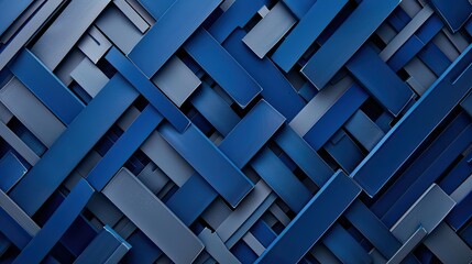 pattern of rectangles and triangles, 3d, dark and bright blue colors, top view