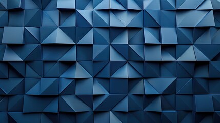 Obraz premium pattern of rectangles and triangles, 3d, dark and bright blue colors, top view