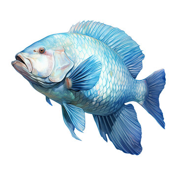 Humphead Wrasse Isolated on Transparent Background