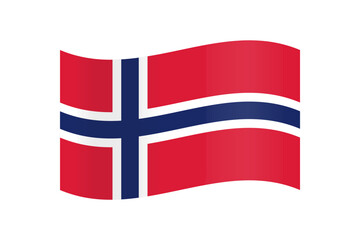 Norway flag 3d vector design