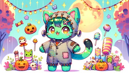 フランケンにゃんのハロウィン