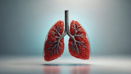 Conceptual image showing a mockup of human lungs.