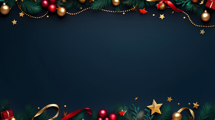 Christmas and New Year holiday frame, Christmas background decoration