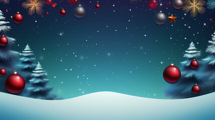 Fototapeta premium Christmas and New Year holiday frame, Christmas background decoration