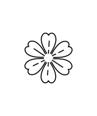flower icon, vector best line icon.