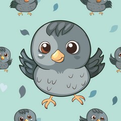 Baby tile texture cartoon cute soft pastel pattern