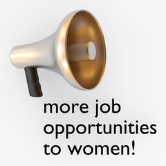 Opportunities to Women concept - 745109102