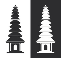 Pura Ulun Danu icon isolated vector illustration, bali. indonesia, easy to edit and change. © BELL Art