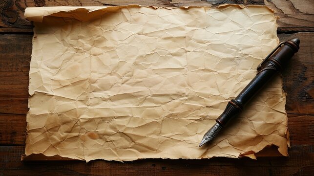 vintage style photo of a blank writing paper