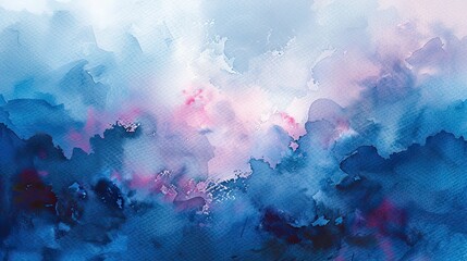 watercolor abstract neon hues of blue pink  - obrazy, fototapety, plakaty