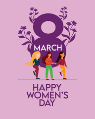 8 March. International Happy Women's Day