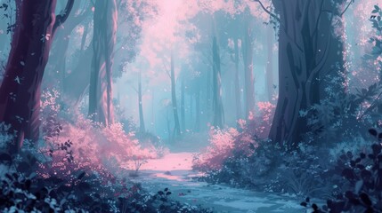 Forest in Pastel Colors