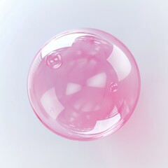 Obraz premium pink soap bubble