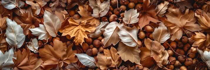 Autumn Leaves Intricate Pattern Generative AI