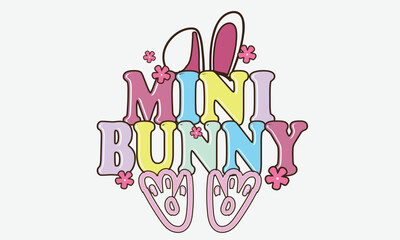 Mini Bunny Easter T-Shirt Design