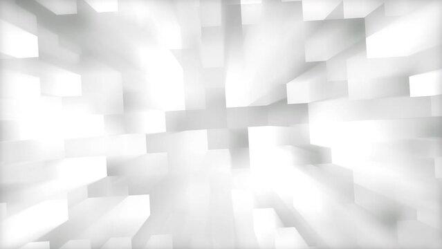 4k Abstract pixel animation black and white digital background,geometric of square pattern moving with gray background.