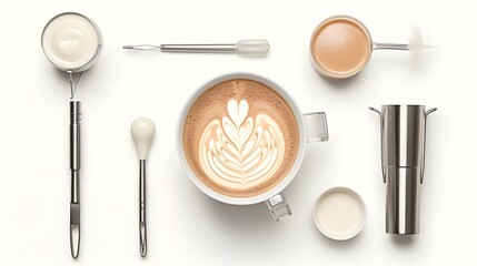 Milk frother and latte art tools,