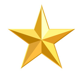 Gold star. Best quality or victory. Achievements for games, customer rating feedback, mobile applications. Premium quality

