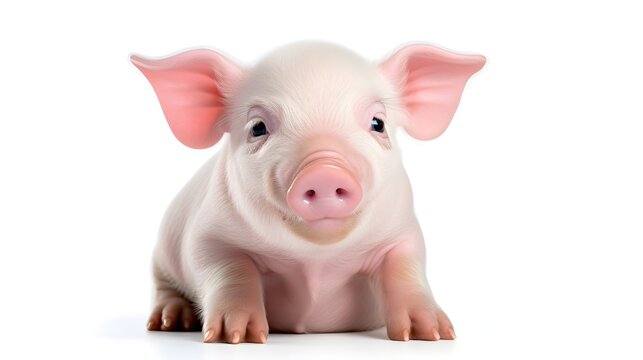 Smiling piglet radiating happiness and bringing positive vibes.