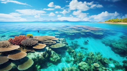 great barrier reef in the beach