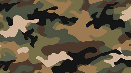 Fototapeta premium Flat design camouflage pattern texture