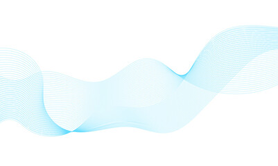 Fototapeta premium Gradient blue wavy flowing dynamic smooth curve lines background. Digital future technology concept. Design used for presentation, web design, cover, technology, science, data, magazine.