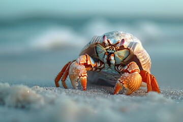 Ocean Wanderer: A Hermit Crab in its Natural Habitat