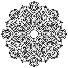 Mandala Coloring Page, Floral Mandala Coloring Page For Adults