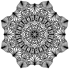 Mandala Coloring Page, Floral Mandala Coloring Page For Adults