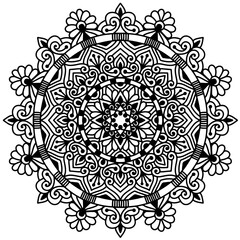 Mandala Coloring Page, Floral Mandala Coloring Page For Adults