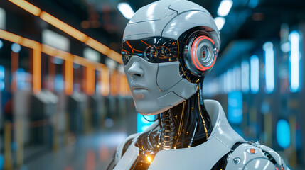 futuristic robot android