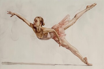 Basics and techniques for improving flexibility in a classical ballet - obrazy, fototapety, plakaty