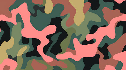 Camouflage pattern with organic shapes, camouflage texture