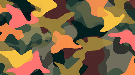 Camouflage pattern with organic shapes, camouflage texture