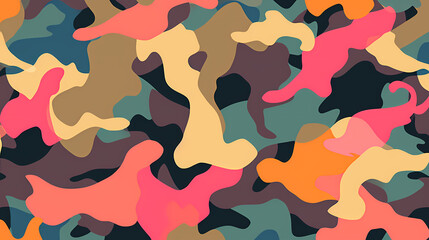 Fototapeta premium Camouflage pattern with organic shapes, camouflage texture