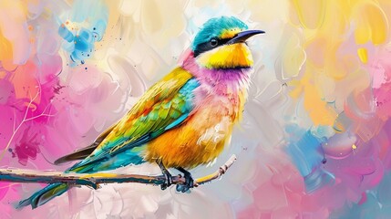 Wtercolor drawing of a bird