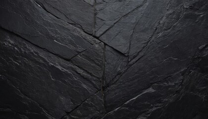 Dark grey black slate texture in natural pattern with high resolution for background and design art work. Black stone wall.