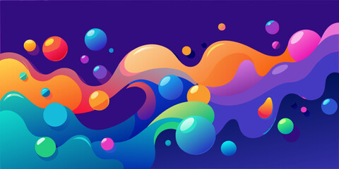Fluid Gradient Blob Shapes - Abstract Colorful Background Vector