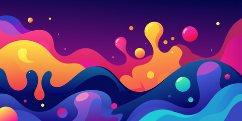Fluid Gradient Blob Shapes - Abstract Colorful Background Vector
