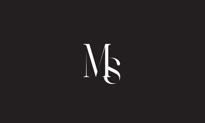 MS, SM, S, M Abstract Letters Logo Monogram