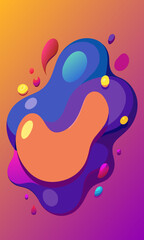 Fluid Gradient Blob Shapes - Abstract Colorful Background Vector
